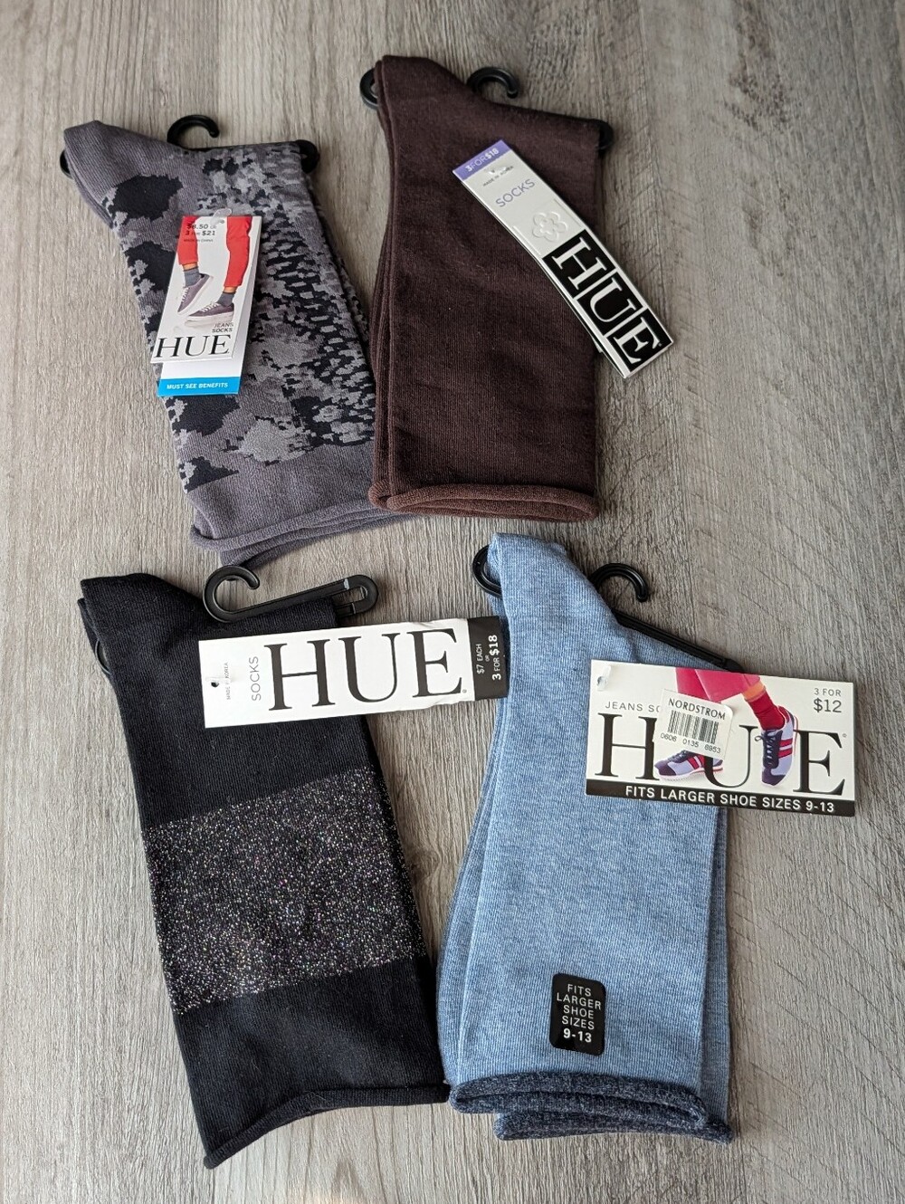 nwt HUE jeans socks bundle